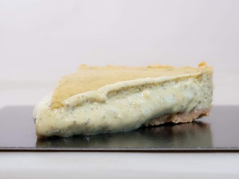 Tarta de queso con pistacho